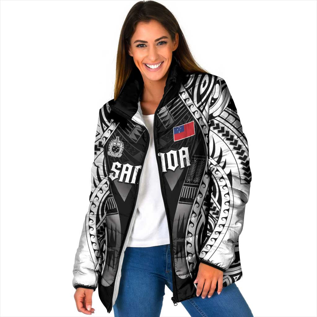 Personalised Remember Samoa Black Saturday Padded Jacket Samoa Mo Samoa - Polynesian Pride