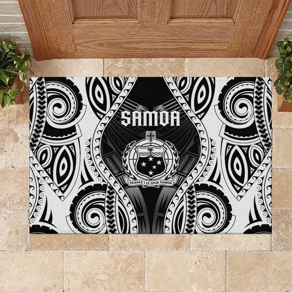 Remember Samoa Black Saturday Rubber Doormat Samoa Mo Samoa - Polynesian Pride