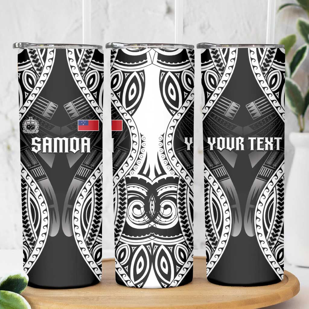 Personalised Remember Samoa Black Saturday Skinny Tumbler Samoa Mo Samoa - Polynesian Pride