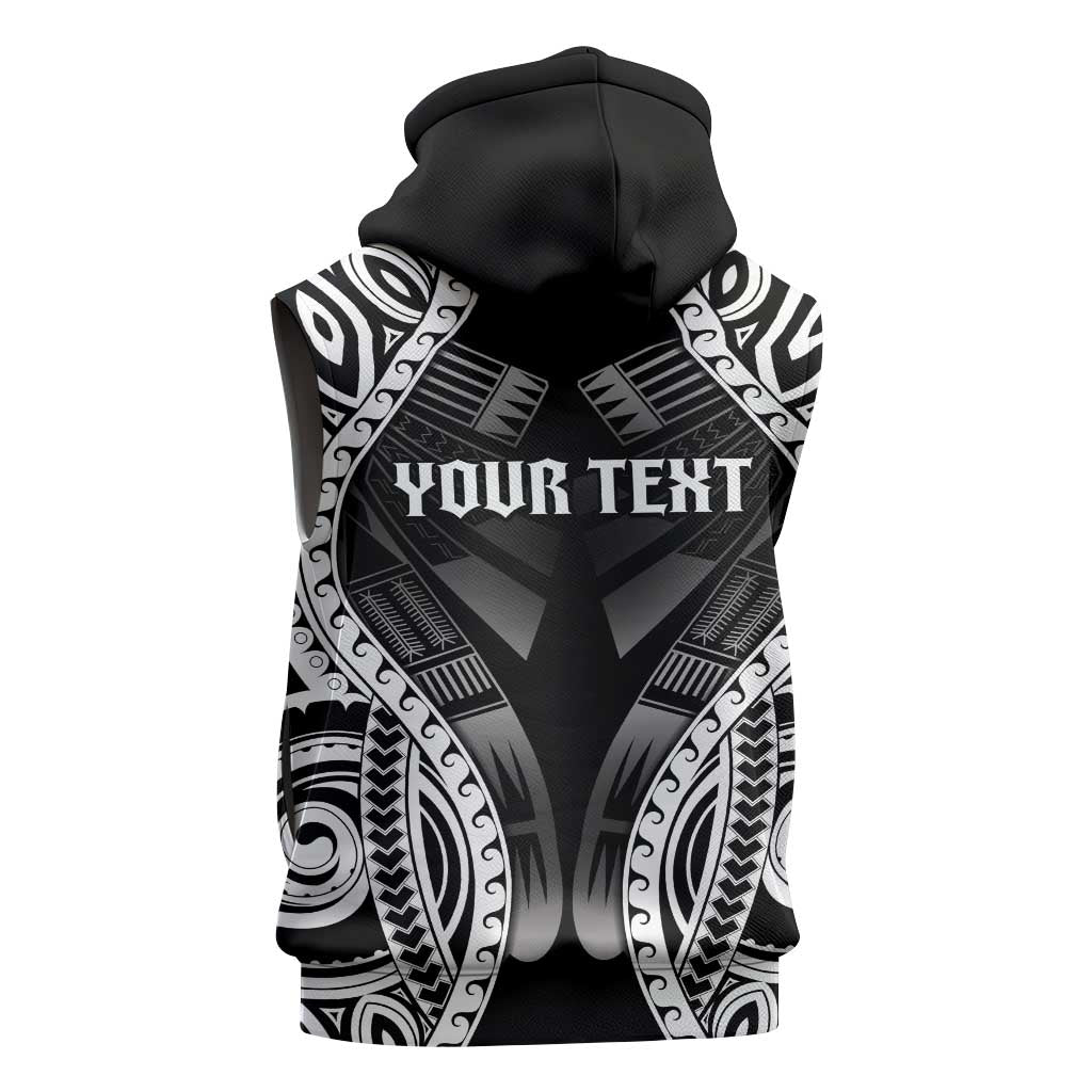 Personalised Remember Samoa Black Saturday Sleeveless Hoodie Samoa Mo Samoa - Polynesian Pride