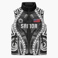 Personalised Remember Samoa Black Saturday Sleeveless Puffer Jacket Samoa Mo Samoa - Polynesian Pride