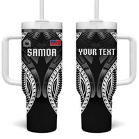 Personalised Remember Samoa Black Saturday Tumbler With Handle Samoa Mo Samoa - Polynesian Pride