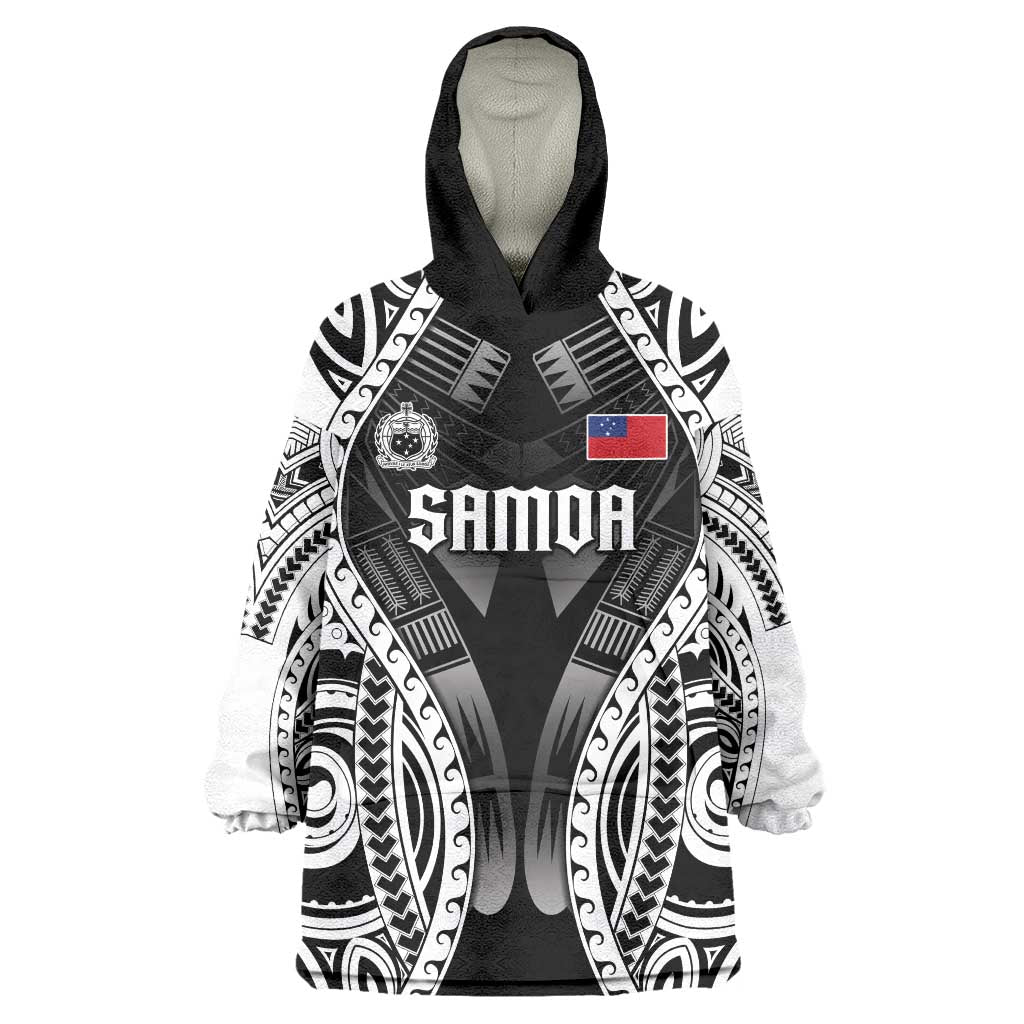 Personalised Remember Samoa Black Saturday Wearable Blanket Hoodie Samoa Mo Samoa - Polynesian Pride