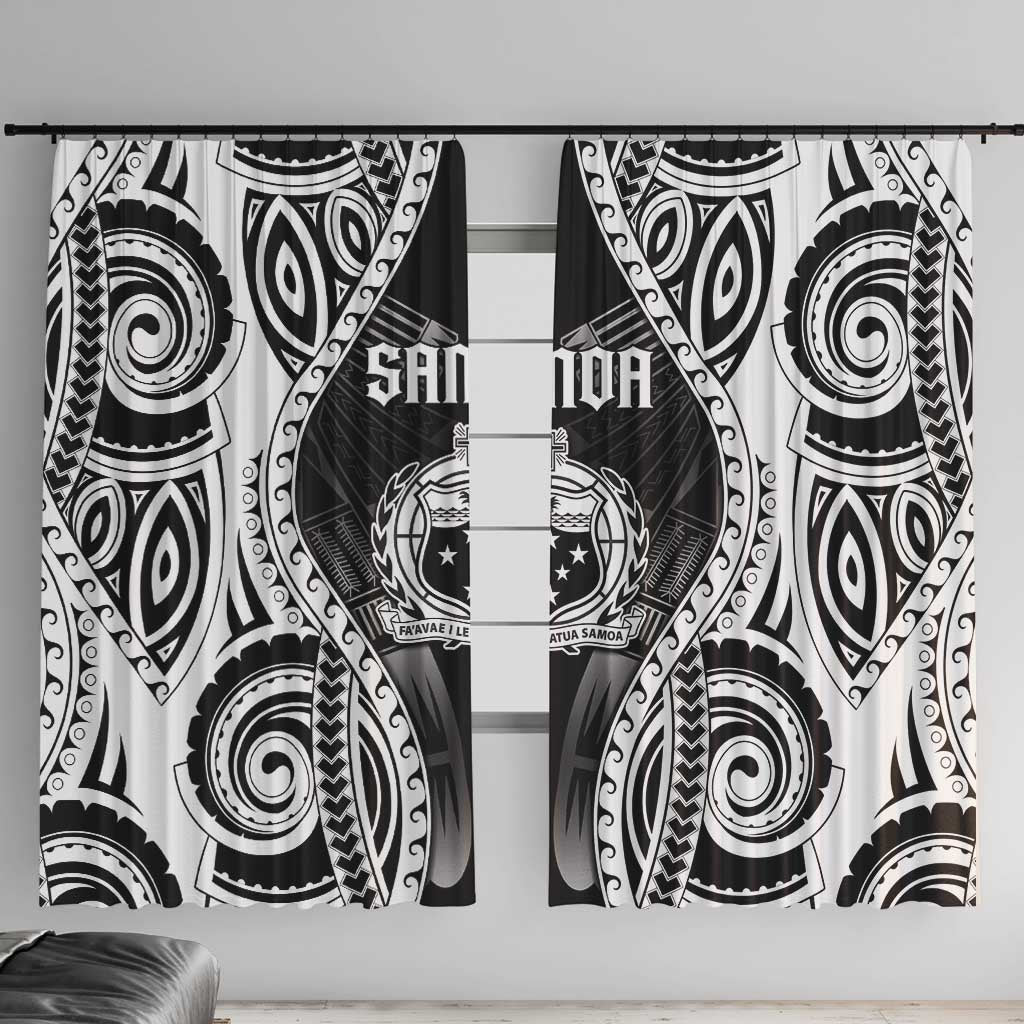 Remember Samoa Black Saturday Window Curtain Samoa Mo Samoa - Polynesian Pride
