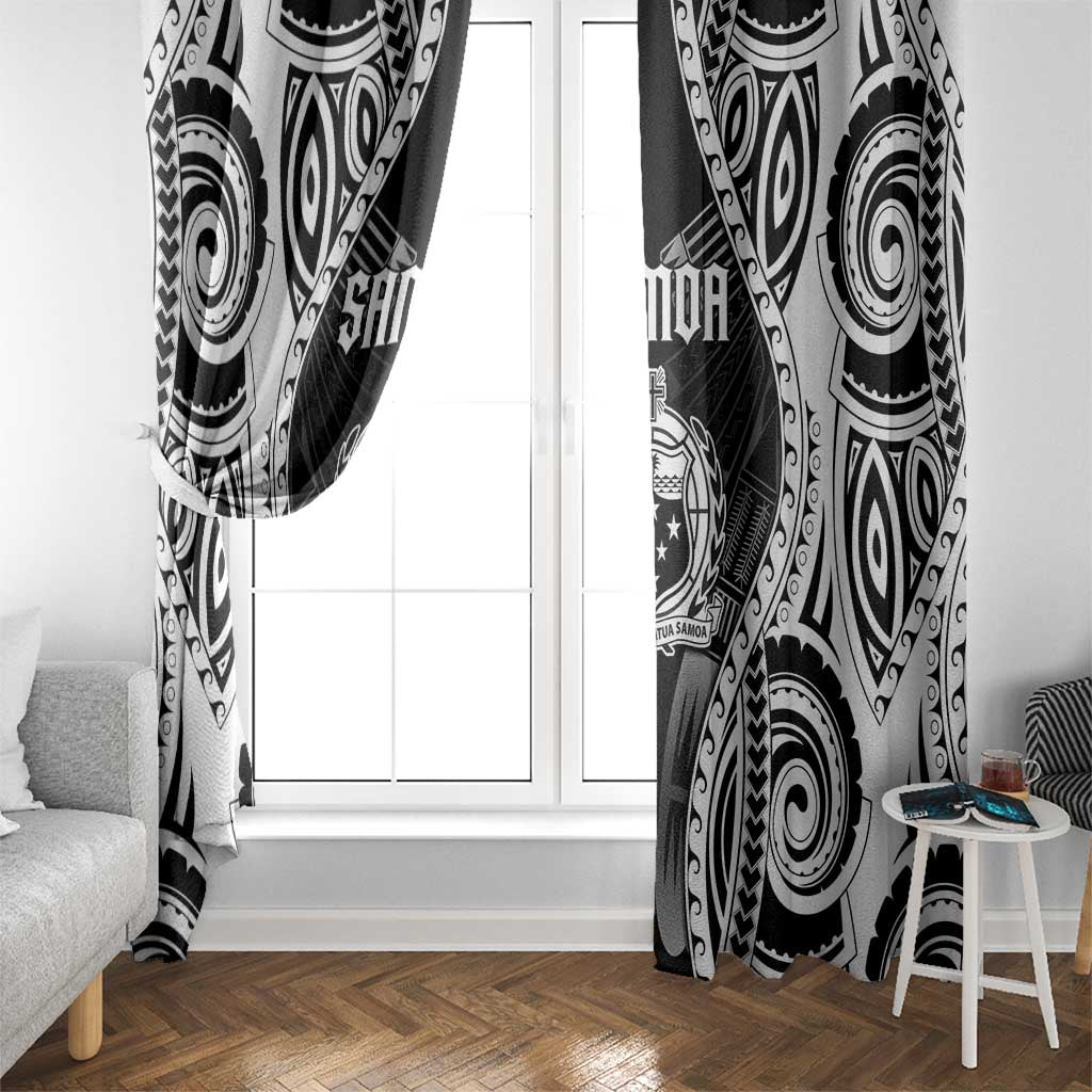Remember Samoa Black Saturday Window Curtain Samoa Mo Samoa - Polynesian Pride