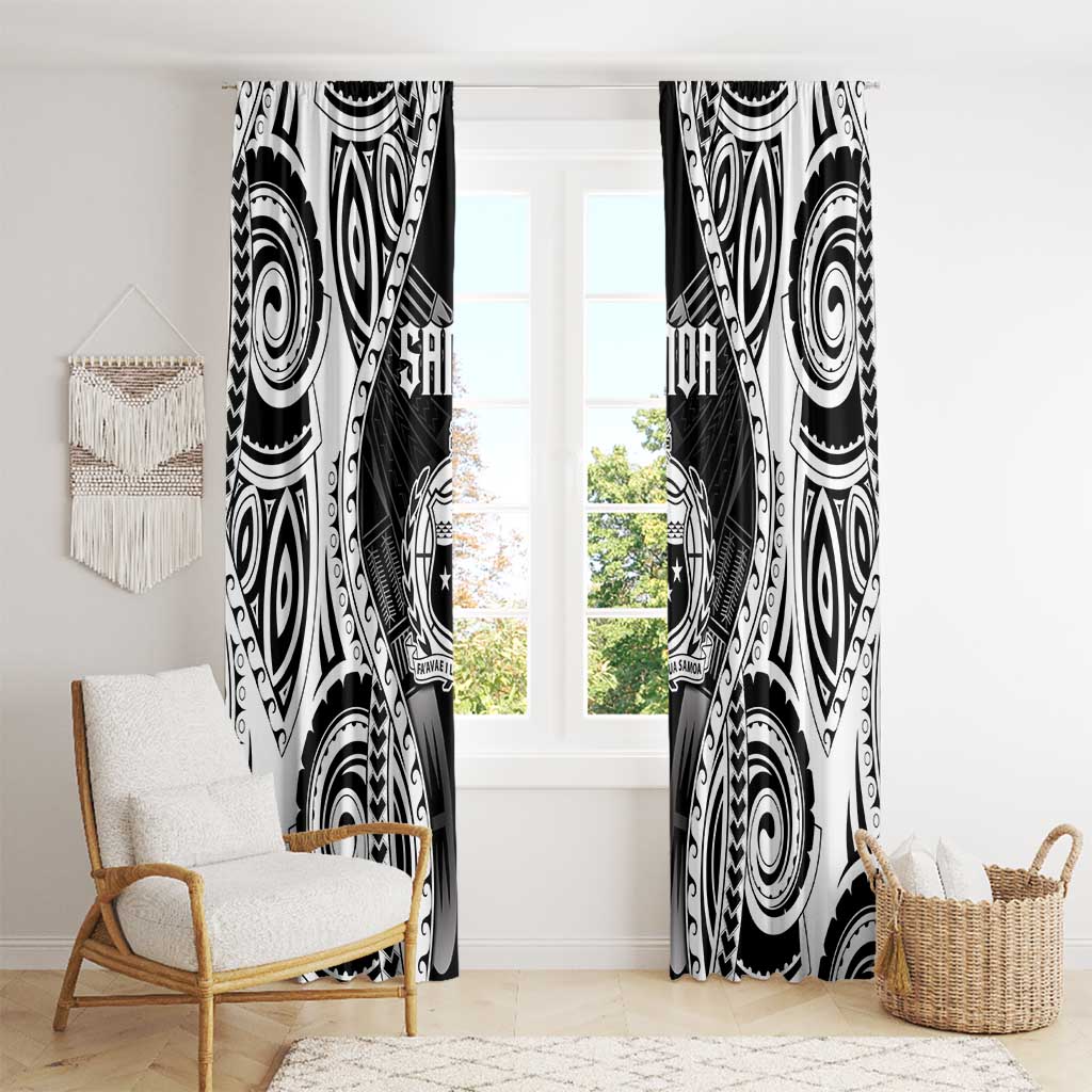 Remember Samoa Black Saturday Window Curtain Samoa Mo Samoa - Polynesian Pride