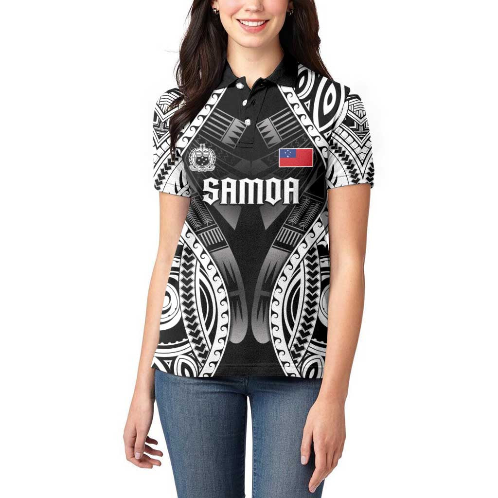 Personalised Remember Samoa Black Saturday Women Polo Shirt Samoa Mo Samoa - Polynesian Pride