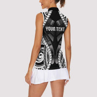 Personalised Remember Samoa Black Saturday Women Sleeveless Polo Shirt Samoa Mo Samoa - Polynesian Pride