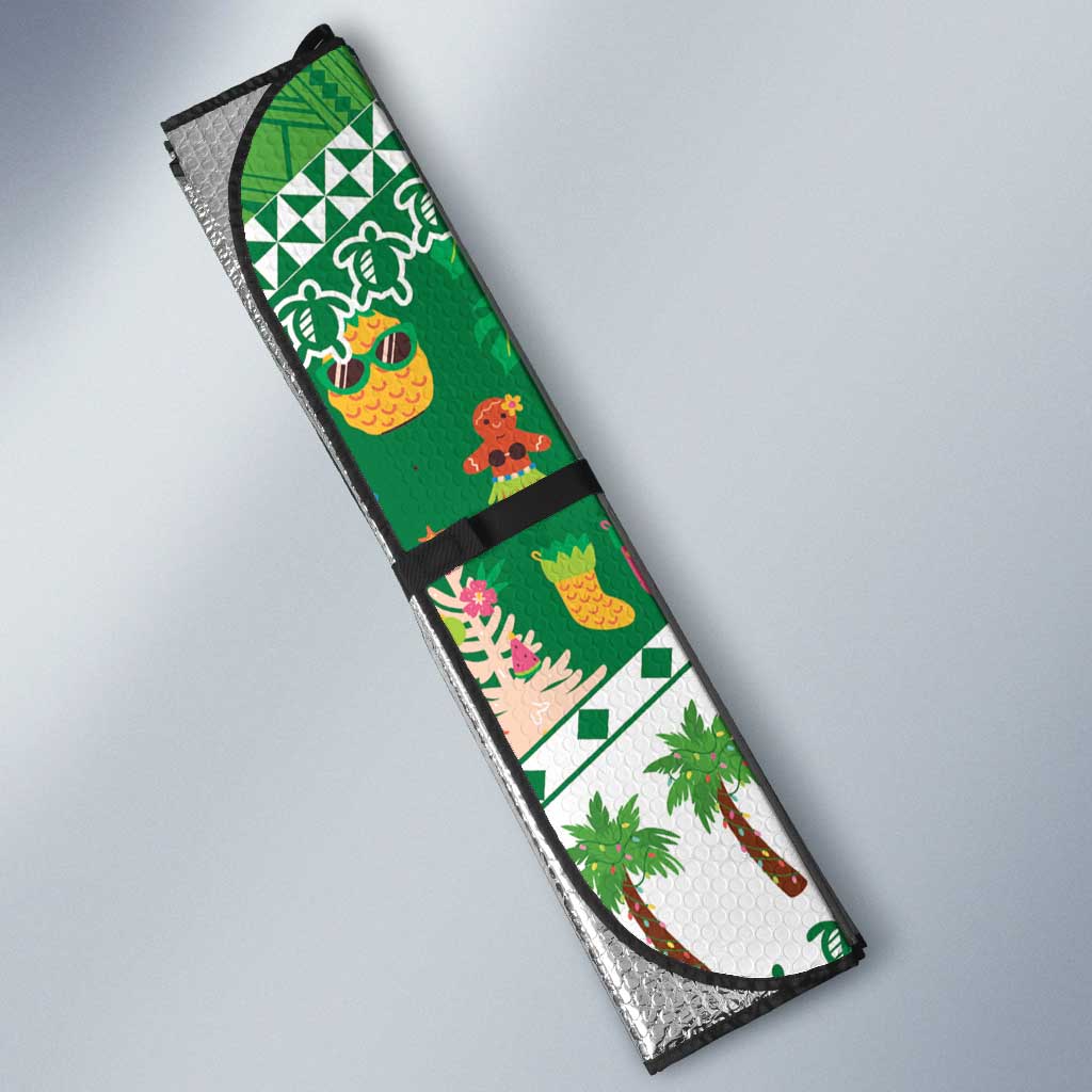 Norfolk Island Christmas Auto Sun Shade Festive Beach Vibes - Polynesian Pride