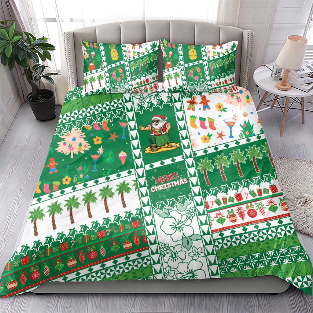 Norfolk Island Christmas Bedding Set Festive Beach Vibes - Polynesian Pride