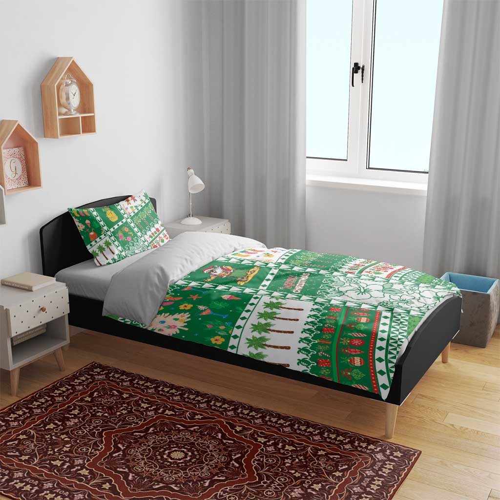 Norfolk Island Christmas Bedding Set Festive Beach Vibes - Polynesian Pride