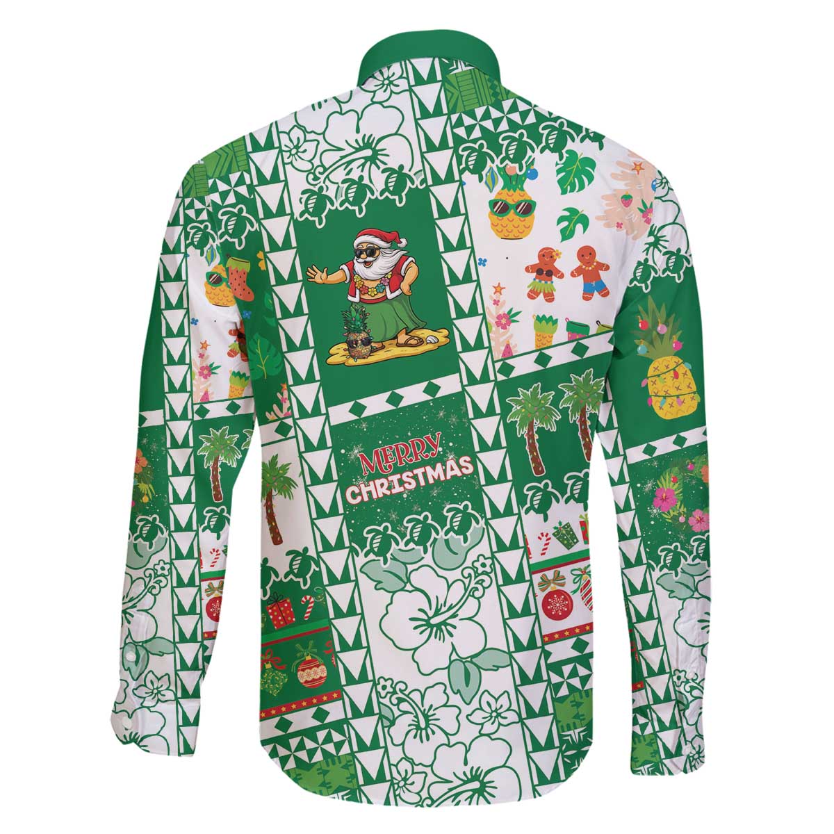 Norfolk Island Christmas Family Matching Off The Shoulder Long Sleeve Dress and Hawaiian Shirt Festive Beach Vibes - Polynesian Pride