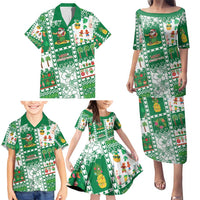 Norfolk Island Christmas Family Matching Puletasi and Hawaiian Shirt Festive Beach Vibes - Polynesian Pride
