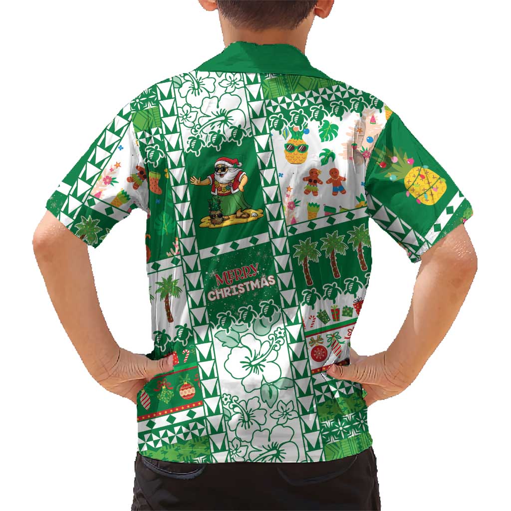 Norfolk Island Christmas Kid Hawaiian Shirt Festive Beach Vibes - Polynesian Pride