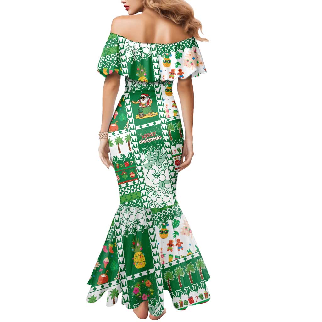 Norfolk Island Christmas Mermaid Dress Festive Beach Vibes - Polynesian Pride