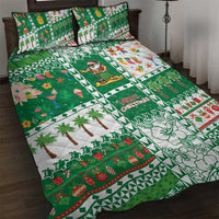 Norfolk Island Christmas Quilt Bed Set Festive Beach Vibes - Polynesian Pride