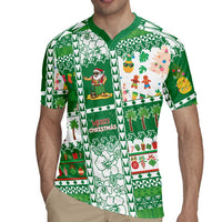 Norfolk Island Christmas Rugby Jersey Festive Beach Vibes - Polynesian Pride