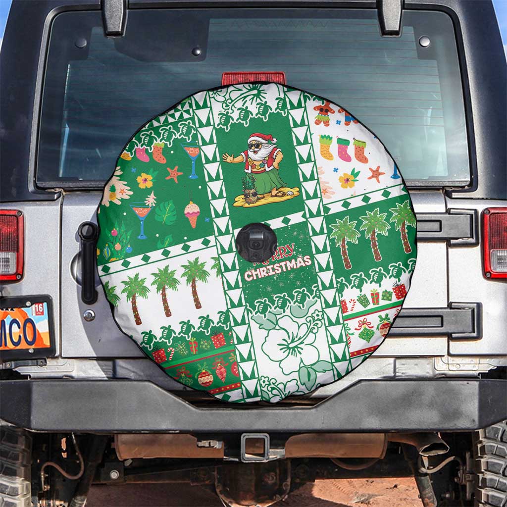 Norfolk Island Christmas Spare Tire Cover Festive Beach Vibes - Polynesian Pride