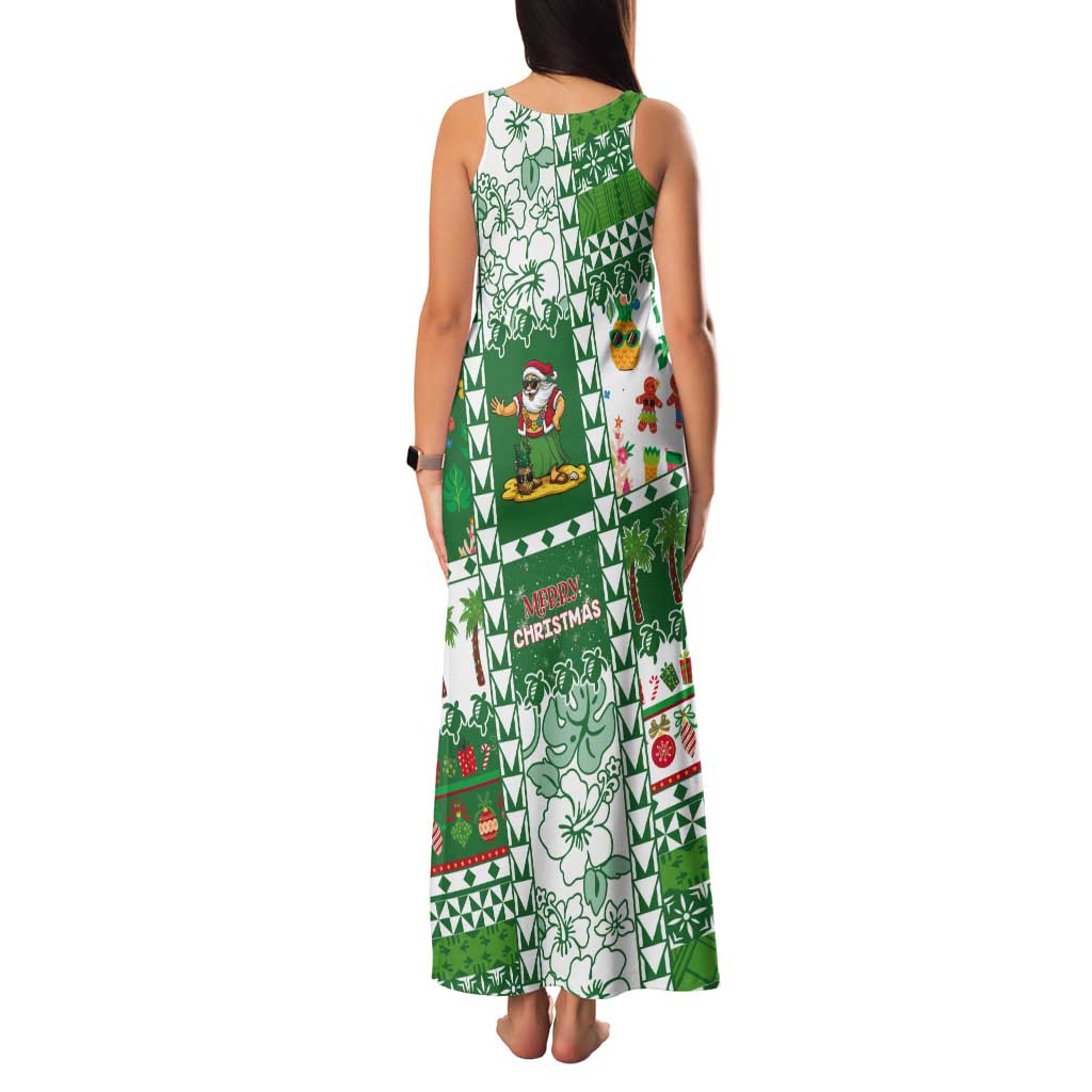Norfolk Island Christmas Tank Maxi Dress Festive Beach Vibes - Polynesian Pride