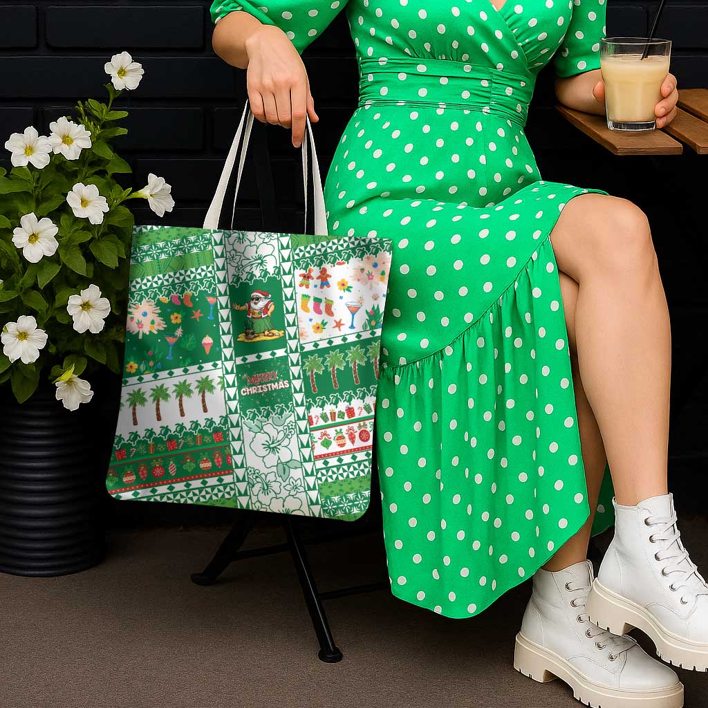 Norfolk Island Christmas Tote Bag Festive Beach Vibes - Polynesian Pride