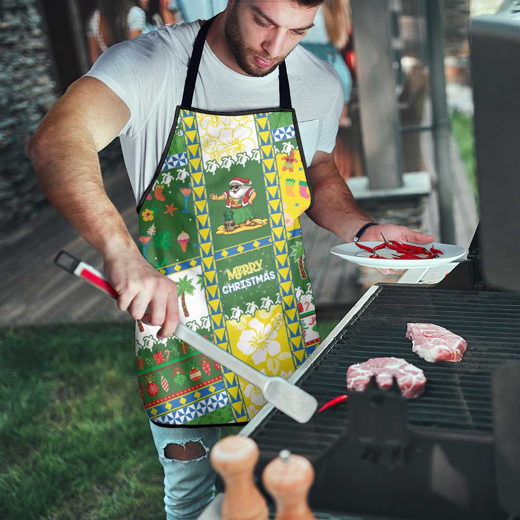 Pitcairn Islands Christmas Apron Festive Beach Vibes - Polynesian Pride