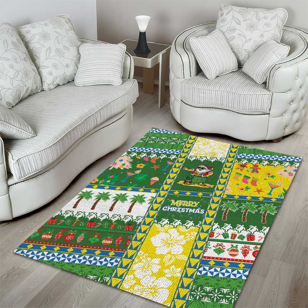 Pitcairn Islands Christmas Area Rug Festive Beach Vibes - Polynesian Pride