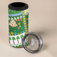 Pitcairn Islands Christmas 4 in 1 Can Cooler Tumbler Festive Beach Vibes - Polynesian Pride