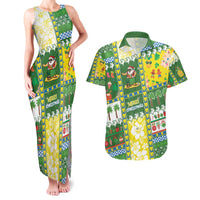 Pitcairn Islands Christmas Couples Matching Tank Maxi Dress and Hawaiian Shirt Festive Beach Vibes - Polynesian Pride
