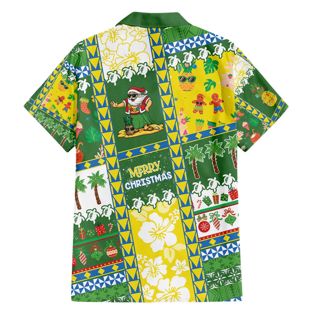 Pitcairn Islands Christmas Family Matching Short Sleeve Bodycon Dress and Hawaiian Shirt Festive Beach Vibes - Polynesian Pride