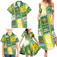 Pitcairn Islands Christmas Family Matching Summer Maxi Dress and Hawaiian Shirt Festive Beach Vibes - Polynesian Pride