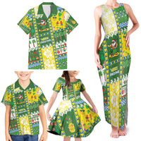 Pitcairn Islands Christmas Family Matching Tank Maxi Dress and Hawaiian Shirt Festive Beach Vibes - Polynesian Pride