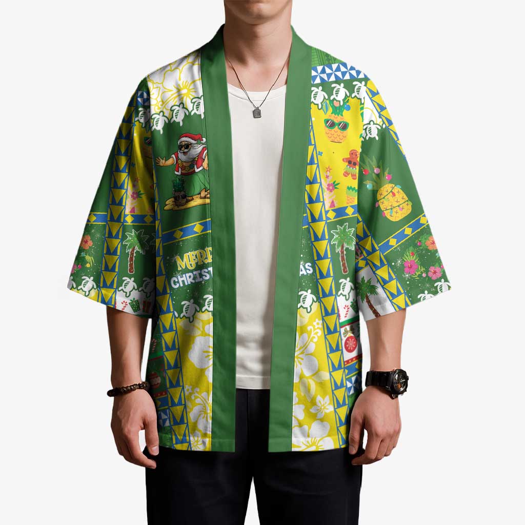 Pitcairn Islands Christmas Kimono Festive Beach Vibes - Polynesian Pride