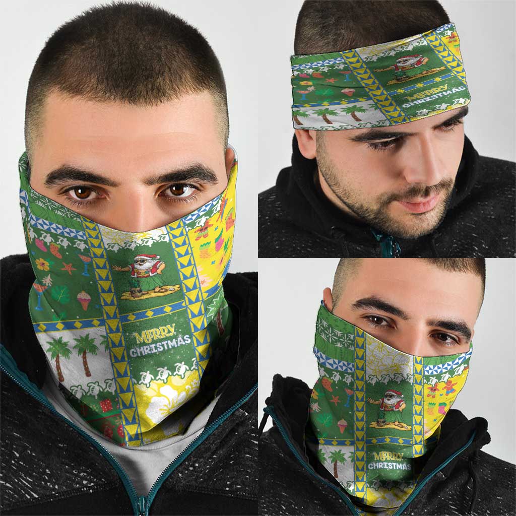 Pitcairn Islands Christmas Neck Gaiter Festive Beach Vibes - Polynesian Pride