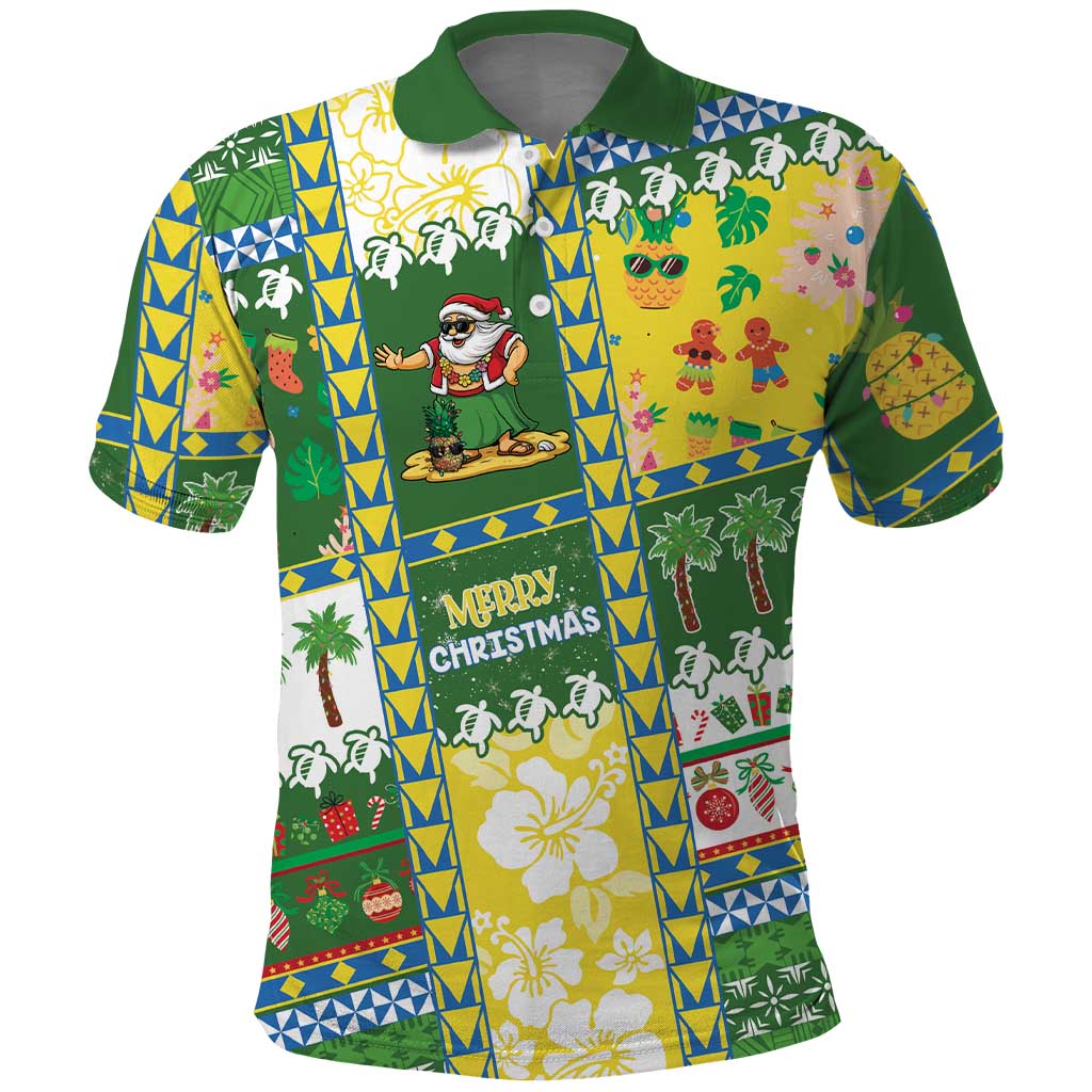 Pitcairn Islands Christmas Polo Shirt Festive Beach Vibes - Polynesian Pride