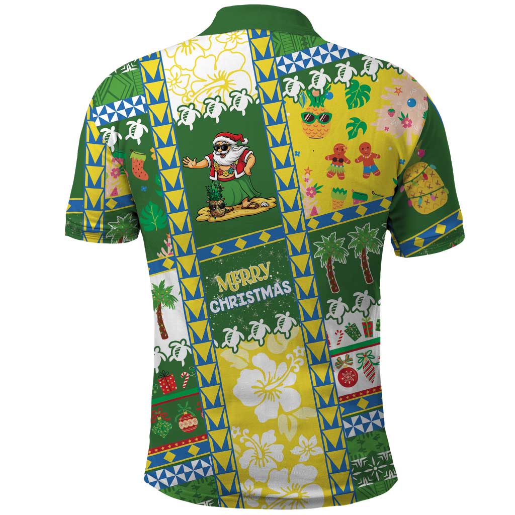 Pitcairn Islands Christmas Polo Shirt Festive Beach Vibes - Polynesian Pride