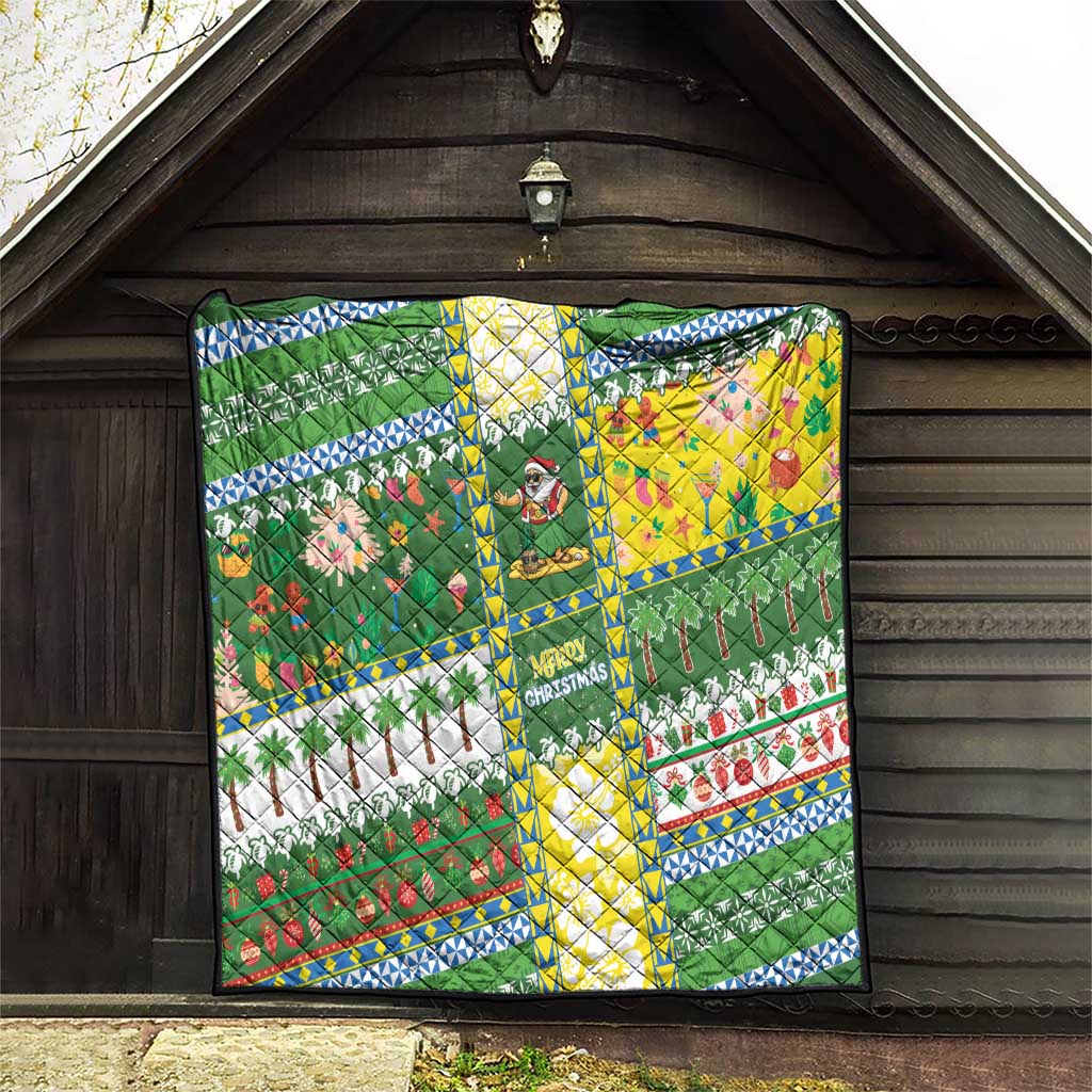 Pitcairn Islands Christmas Quilt Festive Beach Vibes - Polynesian Pride