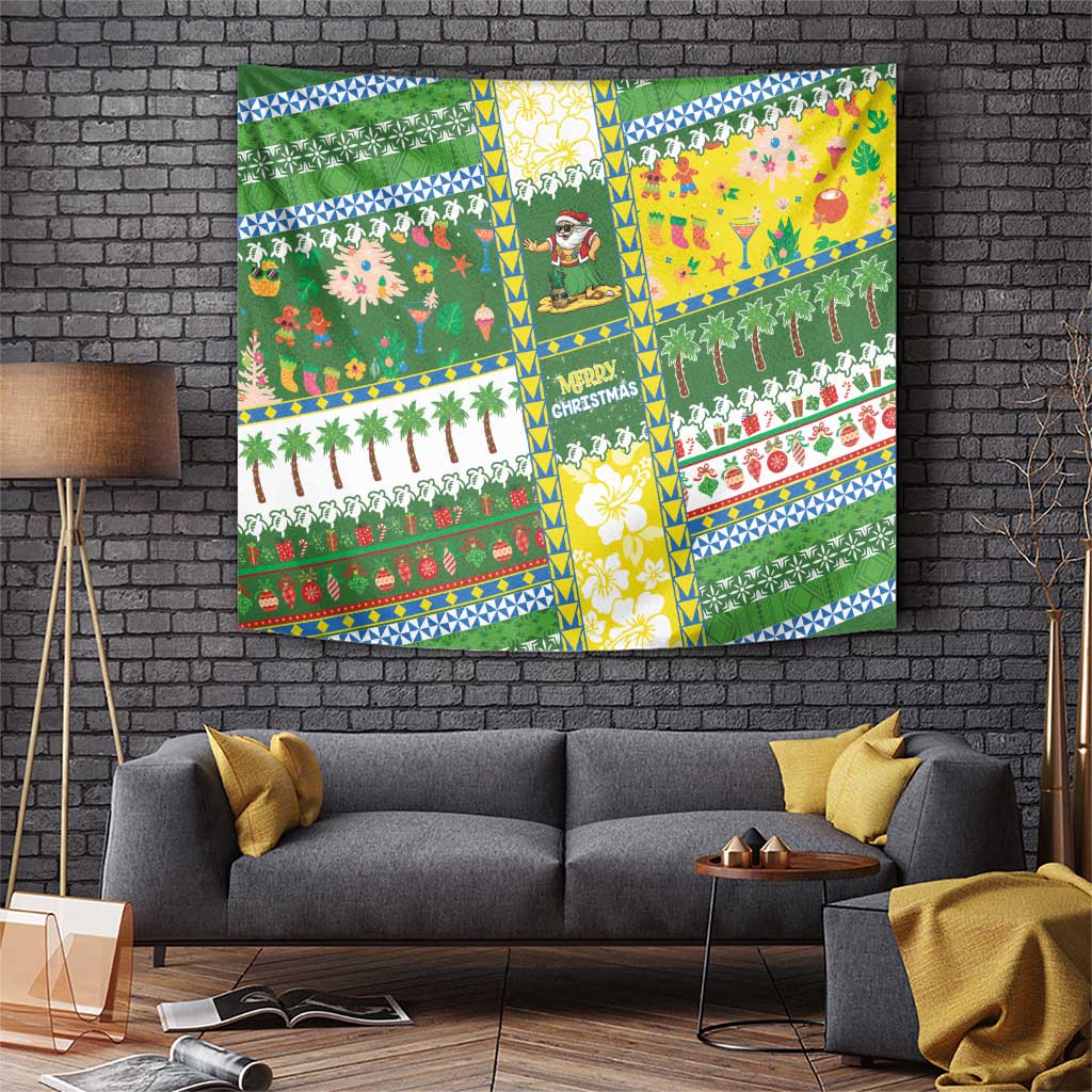 Pitcairn Islands Christmas Tapestry Festive Beach Vibes - Polynesian Pride