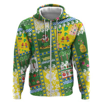 Pitcairn Islands Christmas Zip Hoodie Festive Beach Vibes - Polynesian Pride