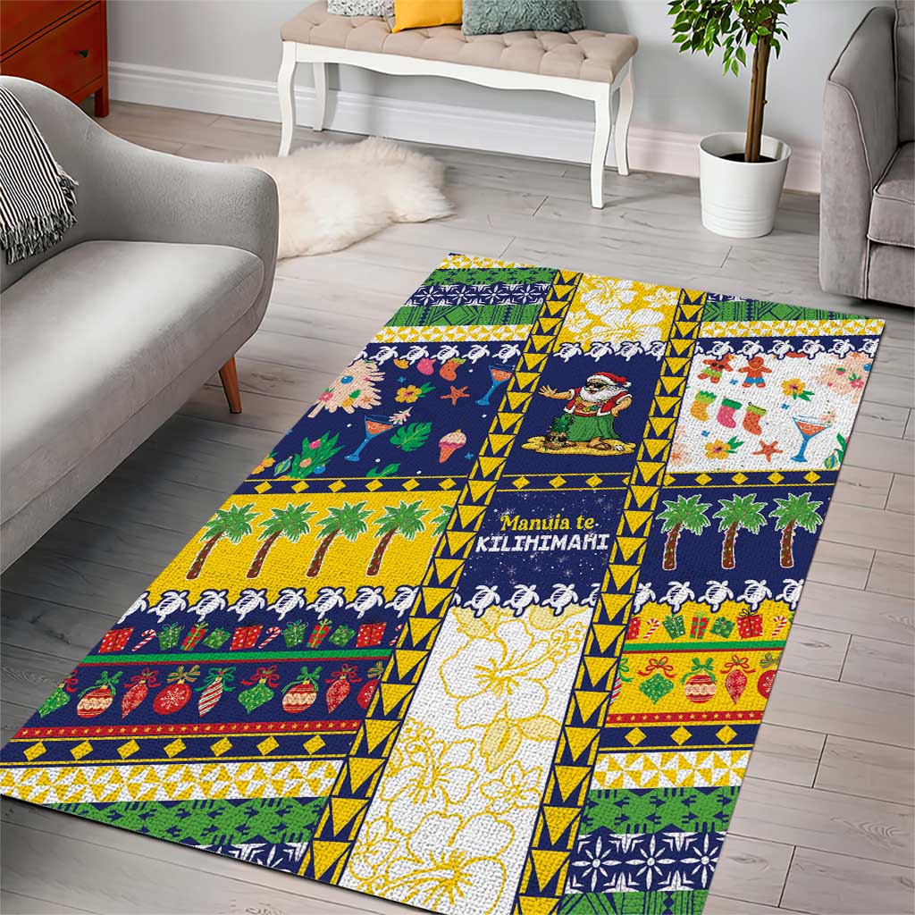 Tokelau Christmas Area Rug Festive Beach Vibes - Polynesian Pride