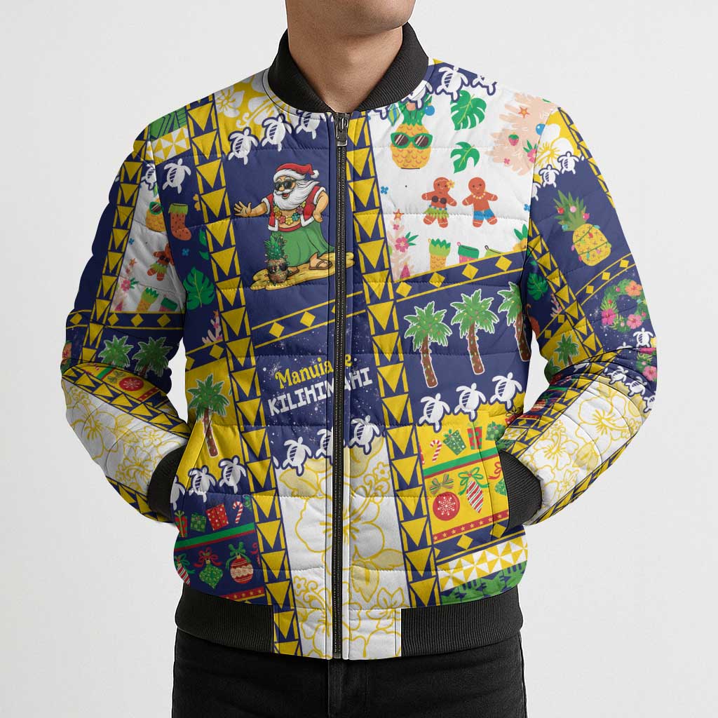 Tokelau Christmas Bomber Puffer Jacket Festive Beach Vibes - Polynesian Pride