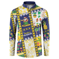 Tokelau Christmas Button Sweatshirt Festive Beach Vibes - Polynesian Pride