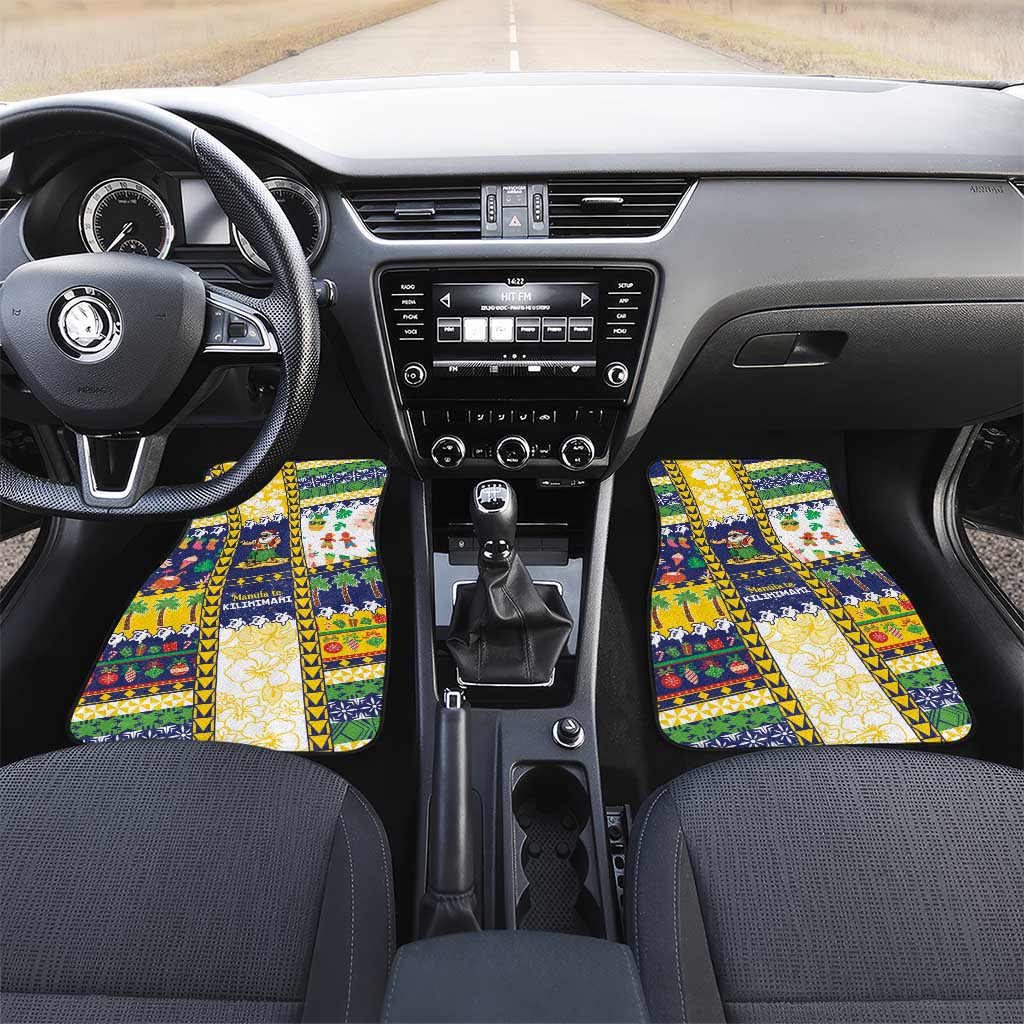 Tokelau Christmas Car Mats Festive Beach Vibes - Polynesian Pride