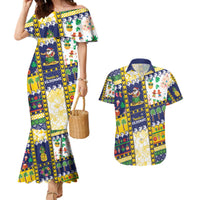 Tokelau Christmas Couples Matching Mermaid Dress and Hawaiian Shirt Festive Beach Vibes - Polynesian Pride