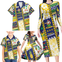 Tokelau Christmas Family Matching Long Sleeve Bodycon Dress and Hawaiian Shirt Festive Beach Vibes - Polynesian Pride