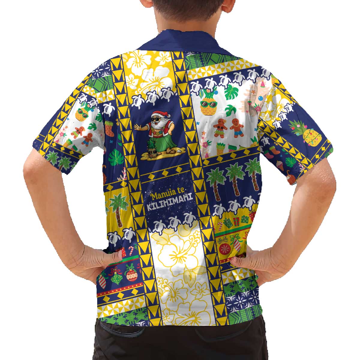 Tokelau Christmas Family Matching Off The Shoulder Long Sleeve Dress and Hawaiian Shirt Festive Beach Vibes - Polynesian Pride