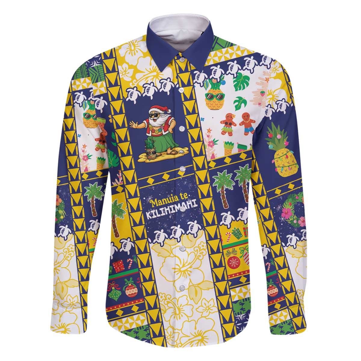 Tokelau Christmas Family Matching Off The Shoulder Long Sleeve Dress and Hawaiian Shirt Festive Beach Vibes - Polynesian Pride