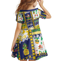 Tokelau Christmas Family Matching Short Sleeve Bodycon Dress and Hawaiian Shirt Festive Beach Vibes - Polynesian Pride