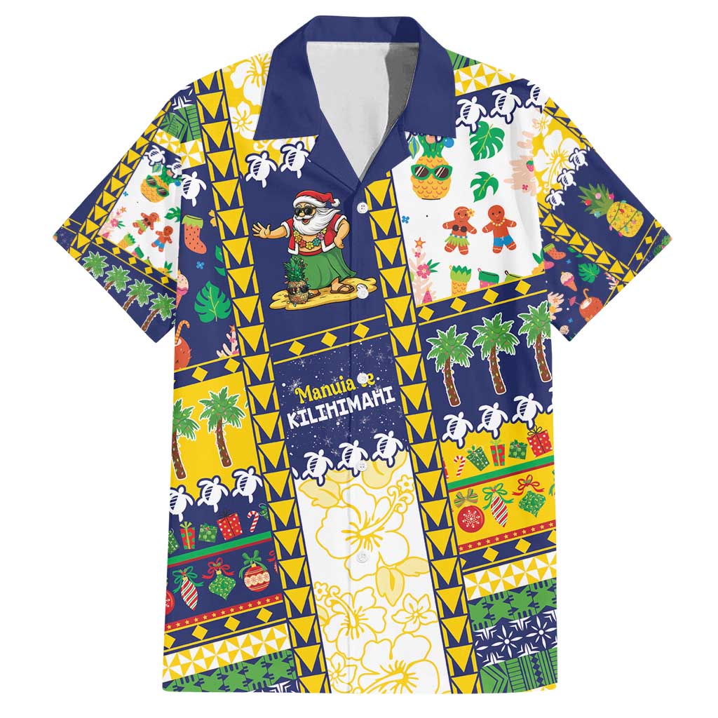 Tokelau Christmas Family Matching Tank Maxi Dress and Hawaiian Shirt Festive Beach Vibes - Polynesian Pride