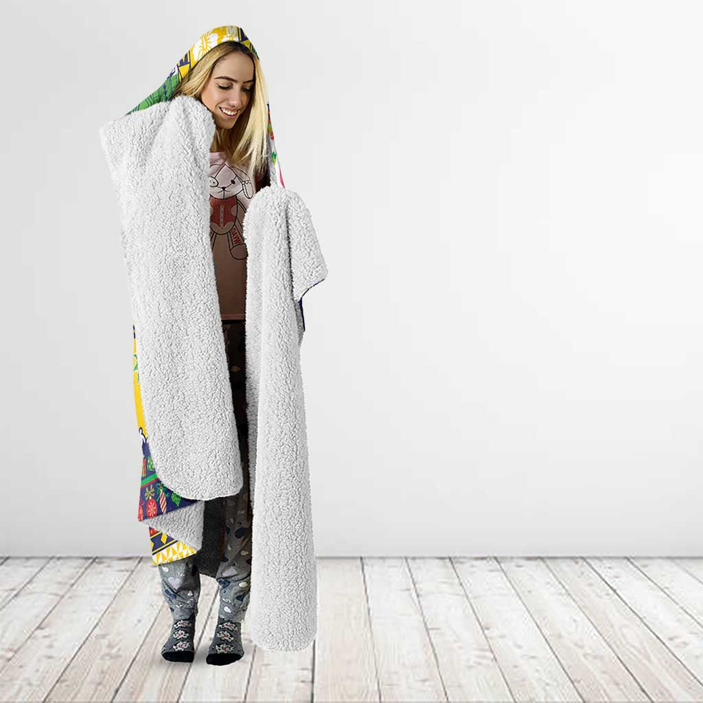 Tokelau Christmas Hooded Blanket Festive Beach Vibes - Polynesian Pride