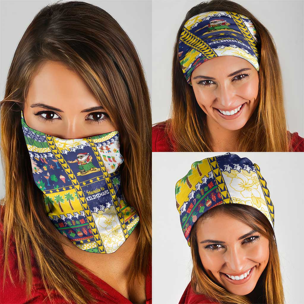 Tokelau Christmas Neck Gaiter Festive Beach Vibes - Polynesian Pride